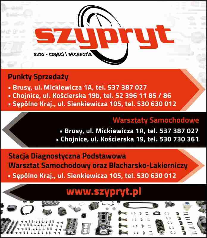 "SZYPRYT" CZĘŚCI SAMOCHODOWE - akcesoria motoryzacyjne CHOJNICE akcesoria motoryzacyjne CHOJNICE